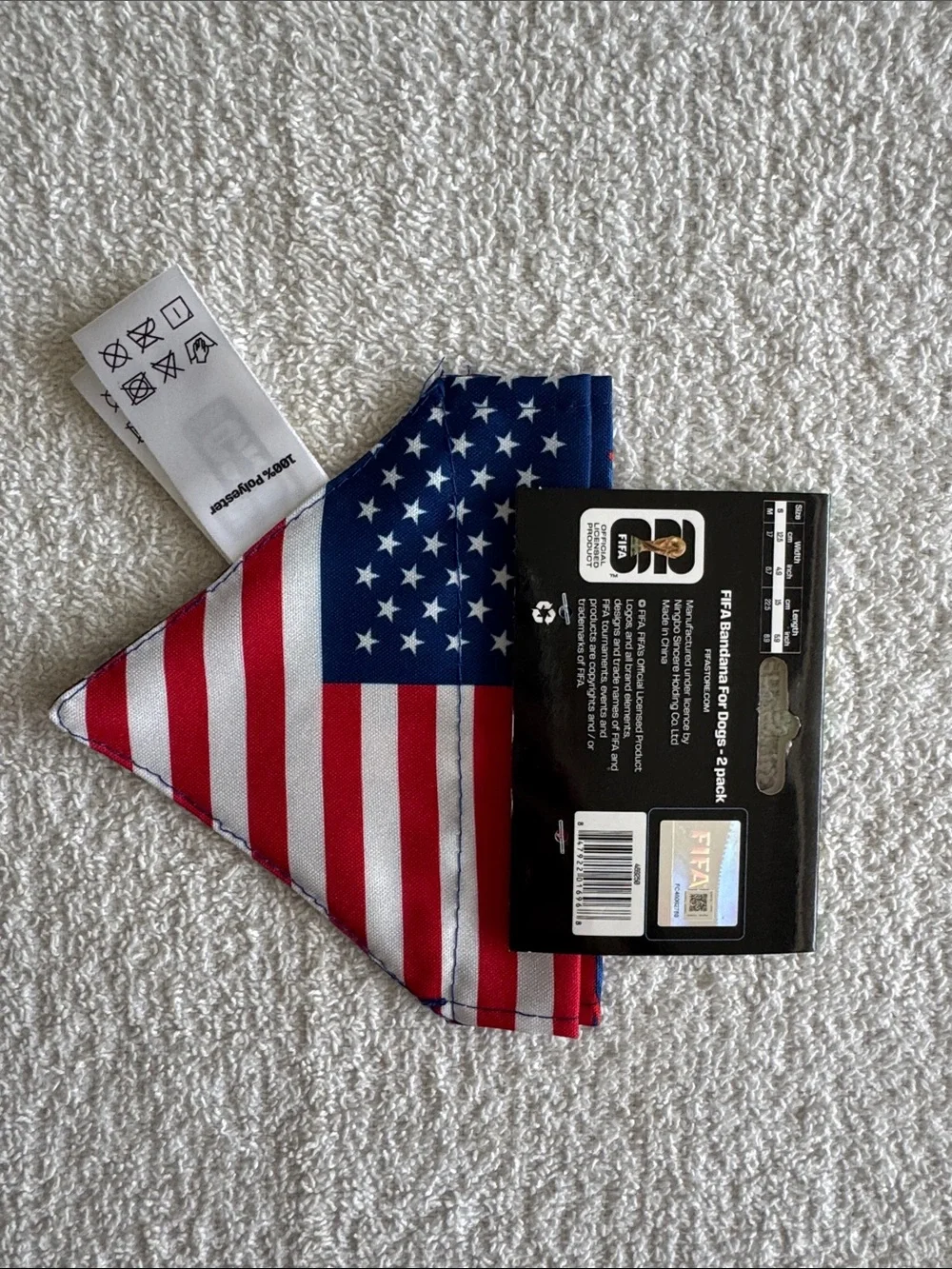 FIFA World Cup 2026 Dog Reversible Slide on Collar Bandana 2 Pack